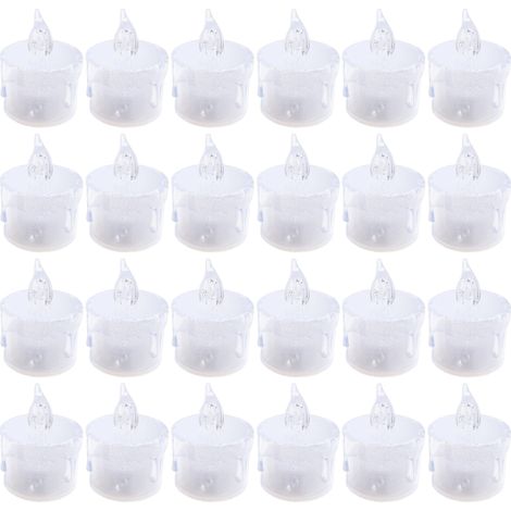 24 bougies artificielles blanches