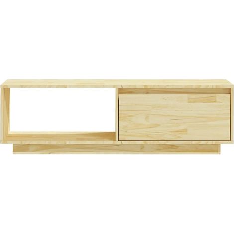 vidaXL TV-Regal aus massivem Kiefernholz 110x30x33,5 cm braun
