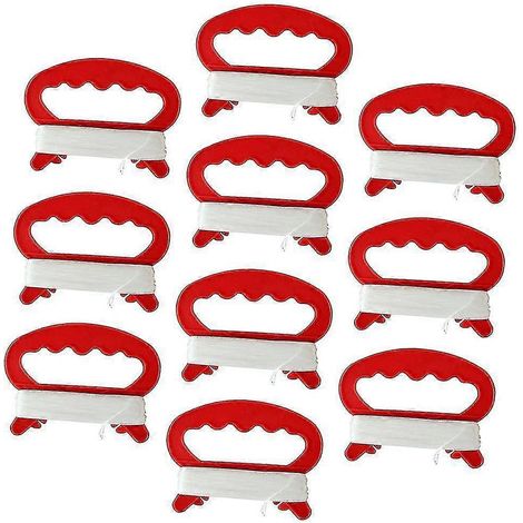 2024 1/5 Lot de 10 bobines de cerf-volant en forme de D avec poignée et ligne de 30 mètres