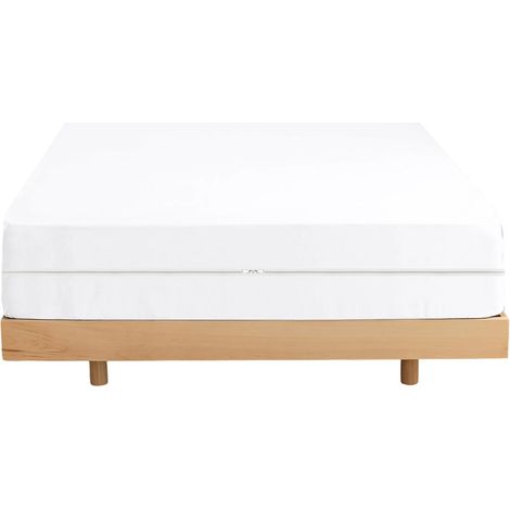 1 Housse de matelas, fermeture éclair, imperméable, anti-punaises, anti-acariens, lit jumeau (1/5)