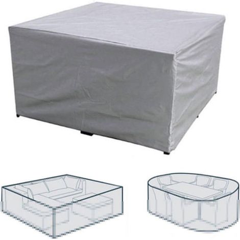 Silver coated garden furniture cover, 366x220x120 cm, waterproof UV dustproof heavy duty cover
