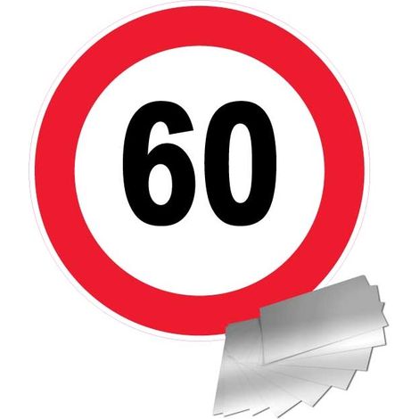 Panneau Vitesse limitée à 60 km/h - Alu Ø300mm - 4011370