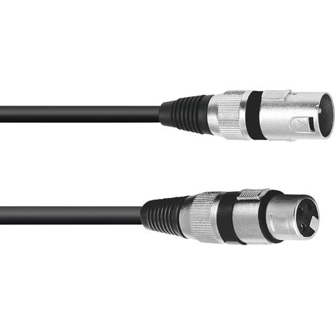 XLR Cavo di collegamento Omnitronic 3022057N [1x Spina XLR 3 poli - 1x Presa XLR 3 poli] 15.00 m Nero (1/2)