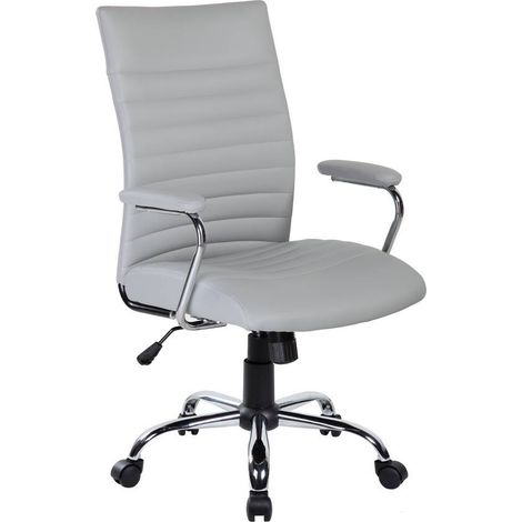 Silla con Ruedas - Sillón de Oficina Gris
