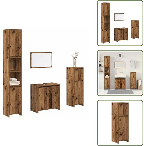 vidaXL Ensemble de meubles salle de bain 4 pcs bois d'ingénierie