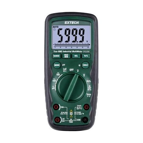Multímetro digital Extech EX520A negro de alta precisión