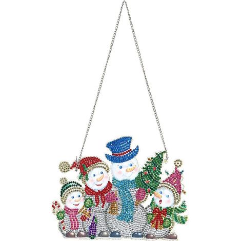 5D Diamant Peinture Ornements, Applique Diamant Noël Pendentif Kit Décoration De Noël Pendentif Artisanat Tenture Murale Mosaïque Art Porte Fenêtre Décoration Ornement (1/5)