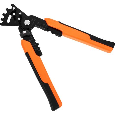 Multifunktionale Abisolierzange mit Crimpzange und Kabelschneidewerkzeug für Elektriker. Kompaktes und ergonomisches Design, perfekt für Handbücher und elektrische Wartung