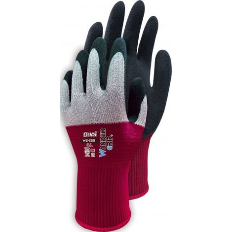 TRIUSO HWG35509 guante de seguridad Guantes de jardinero Azul, Gris, Rojo Látex, Microfibra (1/5)
