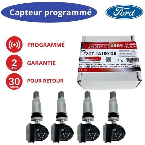 4x Sensori TPMS Ford 433MHz preprogrammati F2GT-1A180-DE per Ranger, Transit, S‑Max, Galaxy