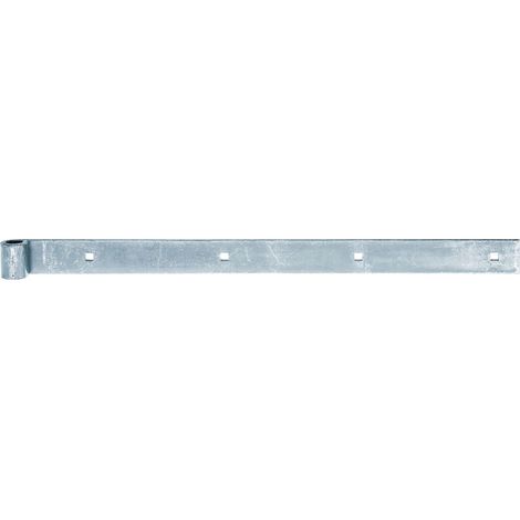Penture droite noire – 500 mm x 35 mm – avec gond Ø14 mm – acier plastifié pour portails et volets – Marque