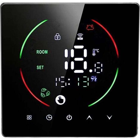 Thermostat intelligent pour chauffe-eau et chaudière – Écran tactile couleur LED – Charge 3 A – Précision ±1 °C – Installation facile - V-240