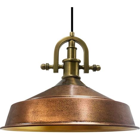 Handbemalte Industrielle Hängeleuchte aus Kupferfarbe Metall – Vintage-Kronleuchter E27 Ø41 cm für Wohnzimmer, Schlafzimmer Oder Esszimmer (1/5)