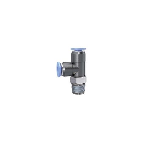 Riegler T-Steckverschraubung »Blaue Serie« mini, L-Form, drehbar, R 1/8, 130.018-6M (1/2)
