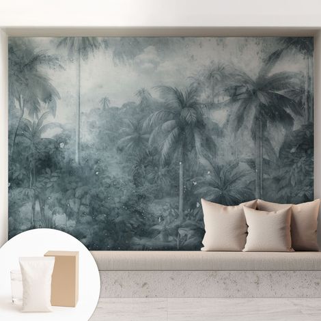 Carta Da Parati In Vlies Decorativa Per Pareti - Con Motivi Moderni - Con Colori Intensi - Per Ufficio vegetazione tropicale 208x146 cm (1/5)
