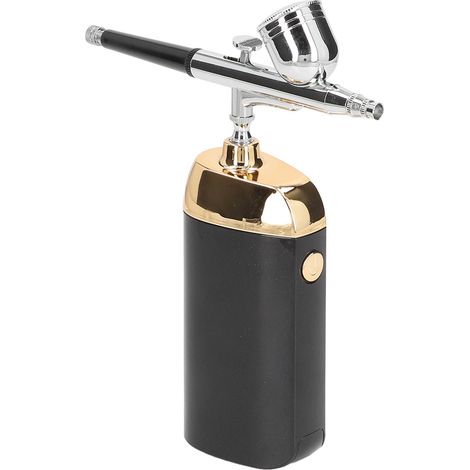 Brumeur Faciale Portable Sans Fil Airbrush à Main Rechargeable USB pour Décoration de Gâteaux, Pulvérisateur de Brume, Noir (1/5)