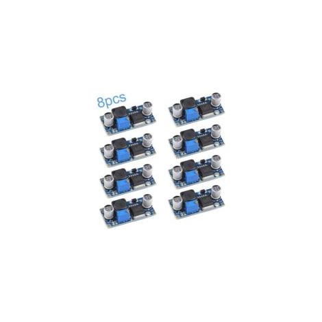 Set di 8 convertitori DC-DC Buck LM2596S, regolatore di tensione step-down da 3,2-46 V a 1,25-35 V, convertitore Buck, modulo di alimentazione step-down per Arduino - Crezuo