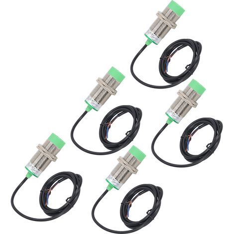 5 capteurs de proximité PNP normalement ouverts, détection 15 mm, IP65, interrupteur de détection de proximité inductif 6-36 V CC (1/5)