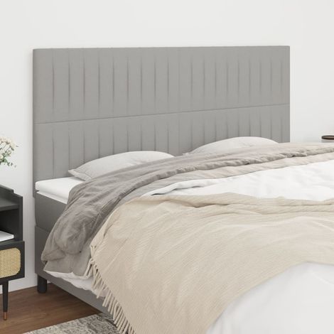 Tête de lit Gris clair 160 x 5 x 118/128 cm Tissu (1/5)