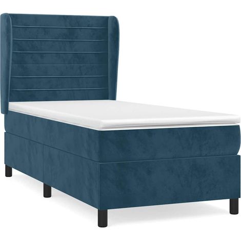 Maison Exclusive - Cama box spring con colchón terciopelo azul os (1/5)
