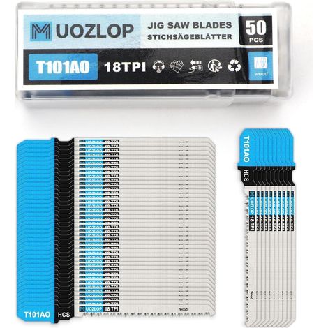 50tlg Stichsägeblatt Set T-Schaft HCS für Holz mit Koffer (1/5)