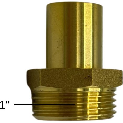 Rohrstutzen 1 Zoll x 22 mm DN20 Rohranschluss Flachdichtend Messing Solartechnik (1/5)
