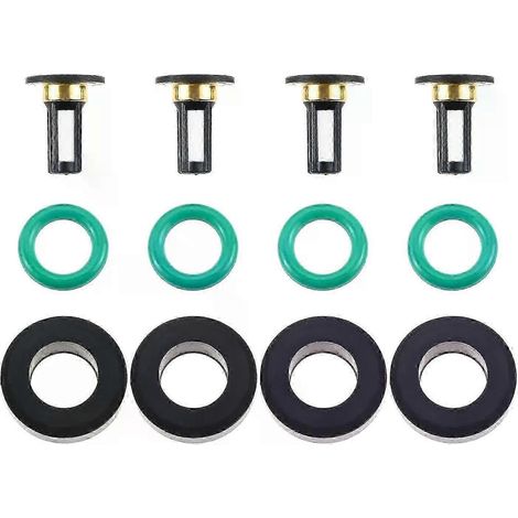 Reparatursatz für Einspritzdüsendichtungen (4 Sätze) 15710-21H00, kompatibel mit Suzuki GSXR1000. Hochwertige Gummidichtungen.