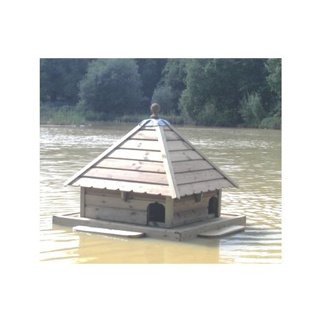 Large Square Floating Duck House, Waterfowl Nesting Box for Pond or Lake