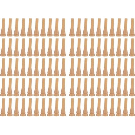 Lot de 100 bâtons d'épilation en caoutchouc pour plumeuse de volaille, remplacement pour canards, poulets, oies, rose jaunâtre (1/5)