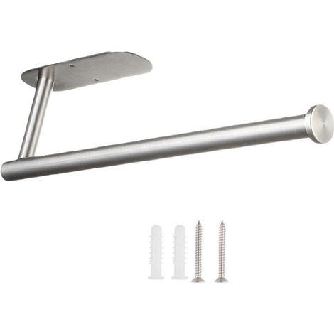 Kaelt - Porte-rouleau d'essuie-tout montable, 33,6 cm, acier inoxydable, argent (1/5)
