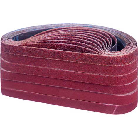 Bande Abrasive 13 x 457 mm,Ensemble de Bandes Abrasives(10 x grain 40/60/80/120/180/240 chacun) pour Ponceuses à Bande (60 pièces) (1/5)