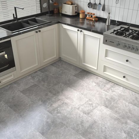 Dalle PVC Adhesive Sol Carreau de Ciment Gris 30X60CM 5 Dalles Sol Adhesif Chambre Salle de Bain Imperméable PVC Gris Stickers Carrelage Crédence Adhésive Cuisine Carreaux de Ciment Sols (1/5)