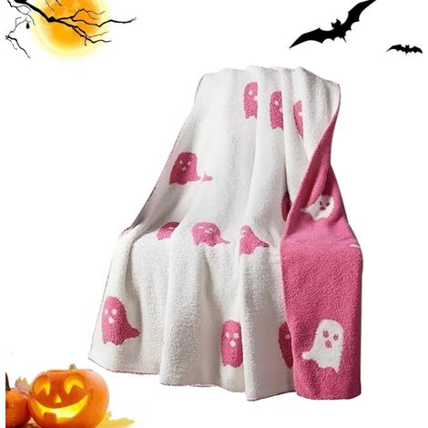 Winysin Halloween-Decken und weiße Halloween-Decken, Schals und Cupcake-Decken, extra weiche Flanelldecken