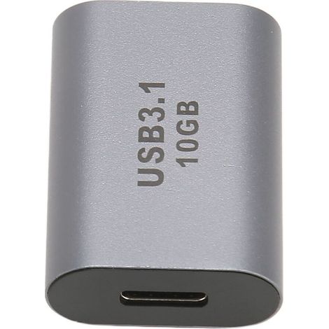 Cet adaptateur USB femelle vers USB-C femelle, prêt à l'emploi, offre un transfert de données fluide de 10 Gbit/s et une charge rapide, répondant à tous vos besoins numériques. (1/4)