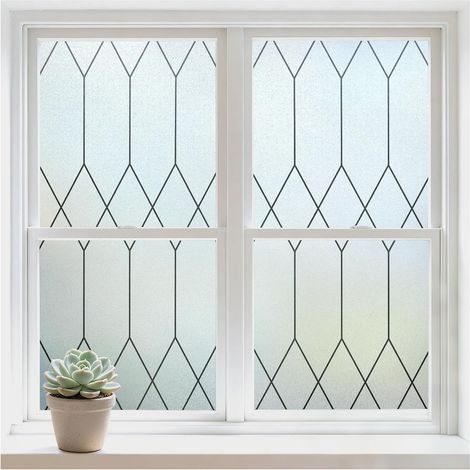 Dekorative elektrostatische Fensterfolie im marokkanischen Stil – klebstofffreie, abnehmbare Sichtschutzfolie (0,445 m breit x 2 m lang/Rolle) (1/3)