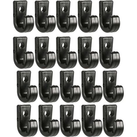 DOLASO 50er-Pack schwarze Nylon-Kajak-Spannhaken und Marine-Zubehör (1/5)