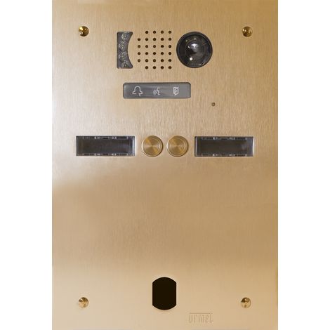 Plaque video alu 2r 2 bp 2VOICE champagne URMET V83/202CH