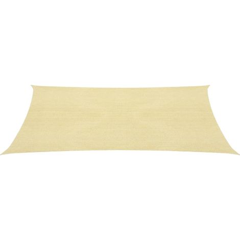 Toldo de vela cuadrado HDPE 2x2 m beige vidaXL
