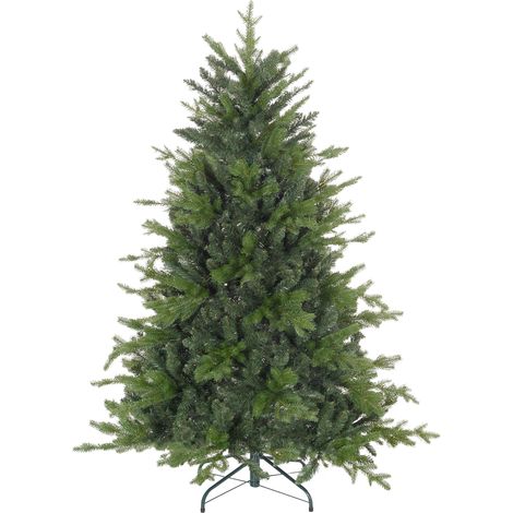 HOMCOM Artificial Christmas Tree with Metal Base, Hinged Branches 5 Ft (1/5)