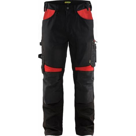 Pantalone artigiano BLAKLADER Senza tasche mobili Tg.42 - NERO/ROSSO - 155618609956-42 (1/2)