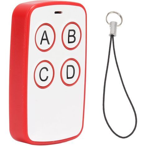 Télécommande de Copie sans Fil, Télécommande 4 Canaux 433 MHz pour Portail Roulant électrique (Rouge) (1/5)