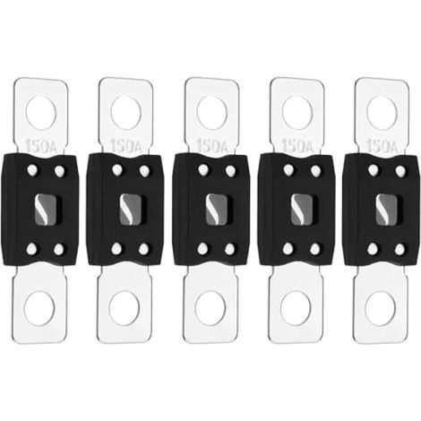 5 pièces Fusible 150A 58V haute intensité, à visser, alliage de cuivre, sécurité pour voitures, camions, engins de chantier, machines agricoles, bus (1/4)