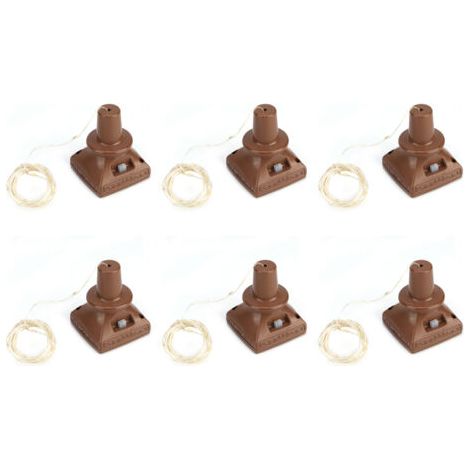 Guirlande lumineuse solaire de 6 LED (2 m, 20 LED) en forme de bouchon, étanche, pour bouteilles de vin, à personnaliser et colorer. (1/5)