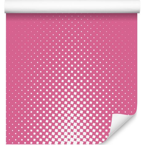 Carta da parati con motivo geometrico rosa cipria, sfondo rosa cipria 50x1000 cm (1/5)
