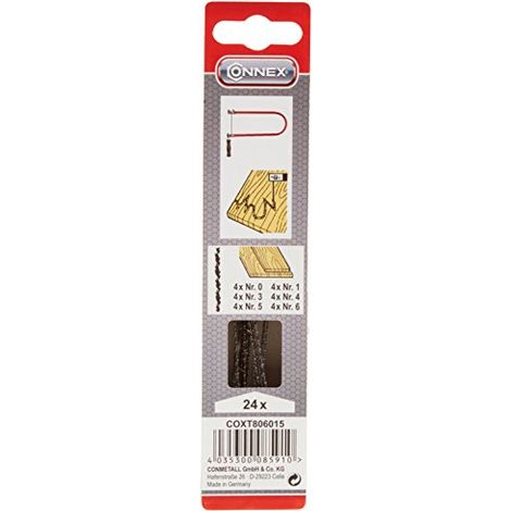 Max-Power COXT806015 Lame di Ricambio per Traforo, Tipo Zarsa, 24 Pezzi, Multicolore, 130 mm (1/3)