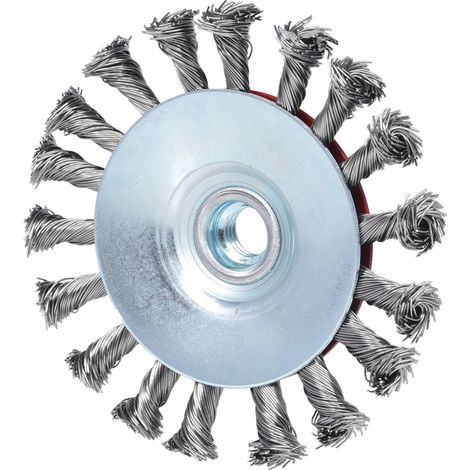 KS Tools Rostfreie Kegelform-Stahldrahtrundbürste, 0,5mm, Ø 115mm