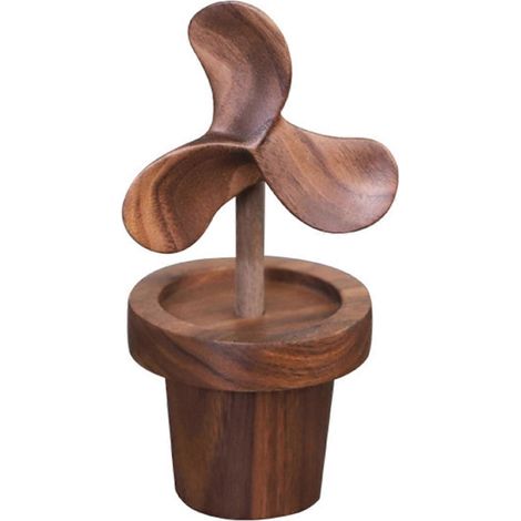 Windmühlen-Aroma-Diffusor aus Holz, Luftbefeuchter, Aromatherapie-Flasche, Behälter für Zuhause, Büro, Auto, Yoga, Innendekoration
