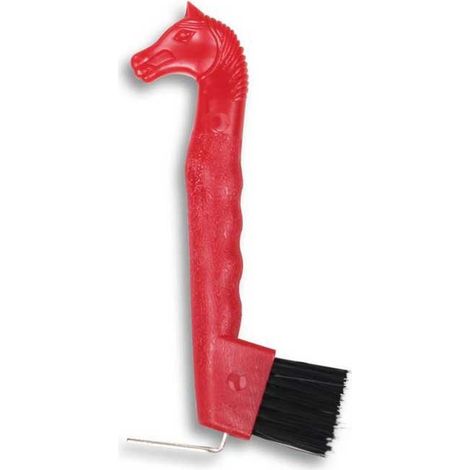 Curasnetta avec brosse à dents en fer avec manche en plastique et tête de cheval