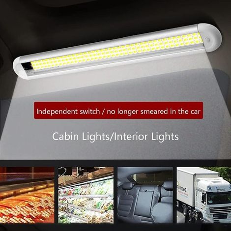 Bande LED 12V, éclairage LED pour camping-cars, caravanes, bateaux, cuisines, salles de bains, chambres avec interrupteur - DENUOTOP (1/4)