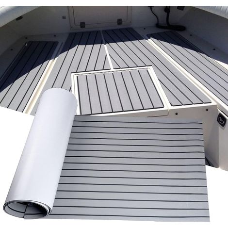 Teck Bateau Revêtement de Sol pour Bateau Mousse EVA, Antidérapant, Imperméable, Résistant aux Hautes Températures Marine Tapis de Sol Couvert pour Yacht (1/5)